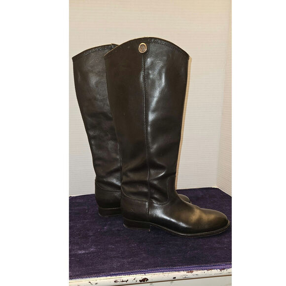 Frye Melissa boots, tall black, size 7 - Picture 1 of 6